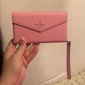 Kate spade pink iPhone XR case/wristlet